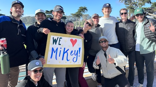 A contingent of fans were at Harding Park cheering on Burkland